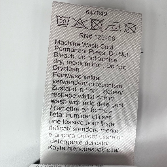 Venus Black V-neck Long Sleeve Top with Shiny Faux Leather Trim - Medium - Picture 5 of 8